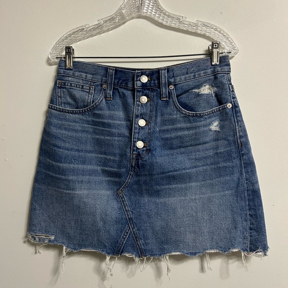 Maxwell Rigid Denim A‎ Line Jean Skirt